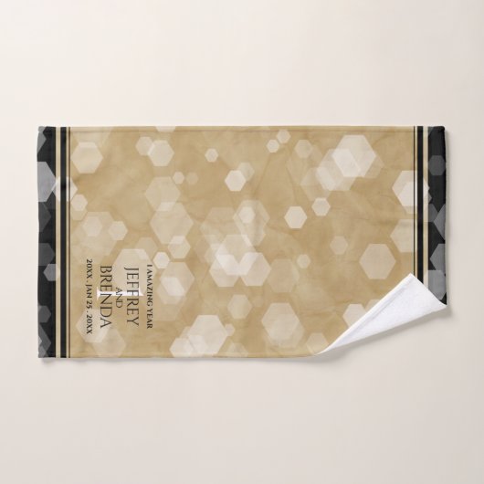 Elegant 1st Paper Wedding Jubileum Celebration Bad Handdoek (Handdoek)