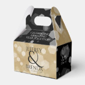 Elegant 1st Paper Wedding Jubileum Celebration Bedankdoosjes (Achterkant)
