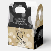 Elegant 1st Paper Wedding Jubileum Celebration Bedankdoosjes (Geopend)