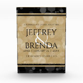 Elegant 1st Paper Wedding Jubileum Celebration Fotoblokken (Voorkant)