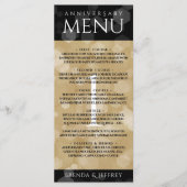 Elegant 1st Paper Wedding Jubileum Celebration Menu (Voorkant)
