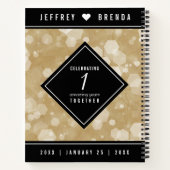 Elegant 1st Paper Wedding Jubileum Celebration Notitieboek (Achterkant)