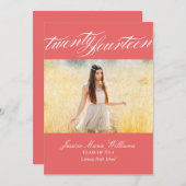 Elegant 2014 Graduation Invitations Kaart (Voorkant / Achterkant)