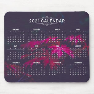 Elegant 2021-kalender voor tapijten Mousepad Muismat