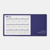 Élégant 2024 Calendrier Blue Desk Mat (Recto)