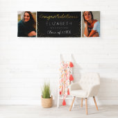 Elegant 2025 Twee Afstuderen fotobanner Spandoek (Insitu)