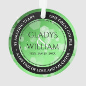 Élégant 20e 38e 55e anniversaire du Mariage d'émer (dos)