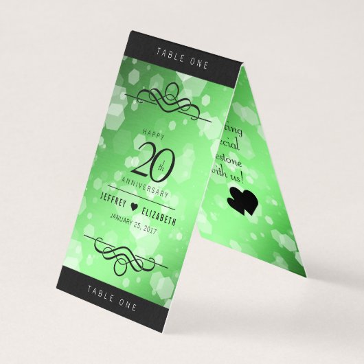 Élégant 20e anniversaire de Mariage d'émeraude (Front)