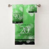 Elegant 20e smaragdgroen Jubileum Bad Handdoek (Insitu)