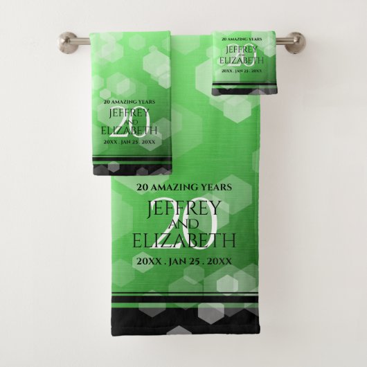 Elegant 20e smaragdgroen Jubileum Bad Handdoek (Insitu)