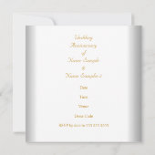 Elegant 20e trouwjubileum witgoud kaart (Achterkant)