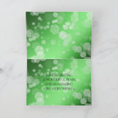 Elegant 20th 38th Emerald Wedding Jubileum Bedankkaart (Binnen)