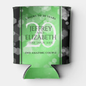 Elegant 20th Emerald Wedding Jubileum Blikjeskoeler (Voorkant)