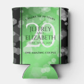 Elegant 20th Emerald Wedding Jubileum Blikjeskoeler (Achterkant)