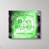 Elegant 20th Emerald Wedding Jubileum Canvas Afdruk (Voorkant)
