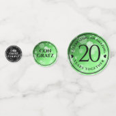 Elegant 20th Emerald Wedding Jubileum Confetti (Voorkanten)