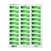 Elegant 20th Emerald Wedding Jubileum Etiket (Full Sheet)