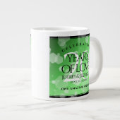 Elegant 20th Emerald Wedding Jubileum Extra Grote Beker (Voorkant rechts)