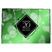 Elegant 20th Emerald Wedding Jubileum Groot Cadeauzakje (Achterkant)