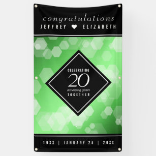 Elegant 20th Emerald Wedding Jubileum Spandoek