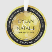 Elegant 21st Brass Wedding Jubileum Celebration Ornament (voorkant)