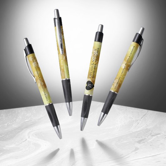Elegant 21st Brass Wedding Jubileum Celebration Pen