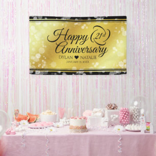 Elegant 21st Brass Wedding Jubileum Celebration Spandoek