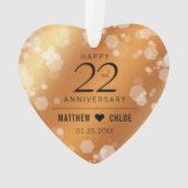 Élégant 22e anniversaire Mariage de cuivre acryliq (dos)