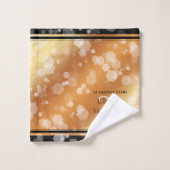 Elegant 22e Copper Wedding Jubileum Bad Handdoek (Wasdoekje)