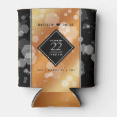 Elegant 22e Copper Wedding Jubileum Blikjeskoeler (Voorkant)