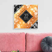 Elegant 22e Copper Wedding Jubileum Canvas Afdruk (Insitu (Woonkamer))