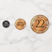 Elegant 22e Copper Wedding Jubileum Confetti (Voorkanten)