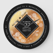 Elegant 22e Copper Wedding Jubileum Grote Klok (Voorkant)