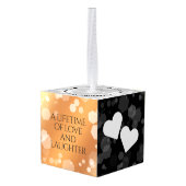 Elegant 22e Copper Wedding Jubileum Kubus Ornament (Achter hoekig)