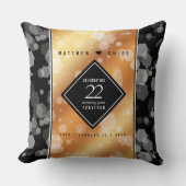 Elegant 22e Copper Wedding Jubileum Kussen (Voorkant)