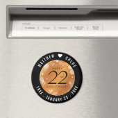 Elegant 22e Copper Wedding Jubileum Magneet (Insitu (Vaatwasser))