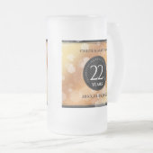 Elegant 22e Copper Wedding Jubileum Matglas Bierpul (Voorkant rechts)