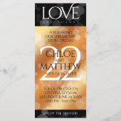 Elegant 22e Copper Wedding Jubileum Menu (Achterkant)