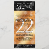 Elegant 22e Copper Wedding Jubileum Menu (Voorkant)
