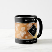 Elegant 22e Copper Wedding Jubileum Mok (Voorkant rechts)