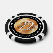 Elegant 22e Copper Wedding Jubileum Poker Chips (Enkel)