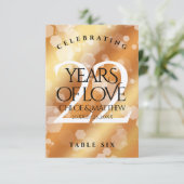 Elegant 22e Copper Wedding Jubileum Table Kaart (Staand voorkant)