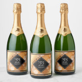Elegant 22e koperen bruiloft Jubileum wijnlabel Sparkling Wijnetiket (Flessen)