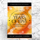 Elegant 23rd Imperial Topaz Wedding Jubileum Acryl Bord