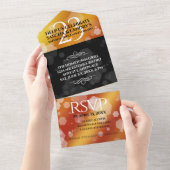 Elegant 23rd Imperial Topaz Wedding Jubileum All In One Uitnodiging (Afscheurbaar)