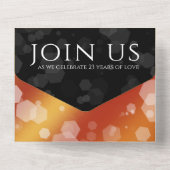 Elegant 23rd Imperial Topaz Wedding Jubileum All In One Uitnodiging (Achterkant)