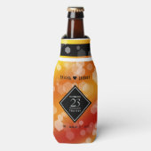 Elegant 23rd Imperial Topaz Wedding Jubileum Flesjeskoeler (Fles Voorkant)