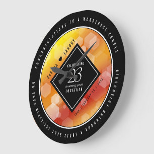 Elegant 23rd Imperial Topaz Wedding Jubileum Grote Klok