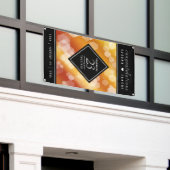 Elegant 23rd Imperial Topaz Wedding Jubileum Spandoek (Buitenkant Gebouw)