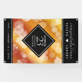 Elegant 23rd Imperial Topaz Wedding Jubileum Spandoek (Horizontaal)